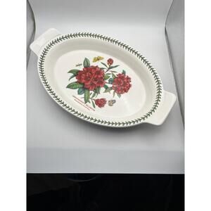 Portmeirion Botanic Garden large Rhododendron oval serving gratin dish